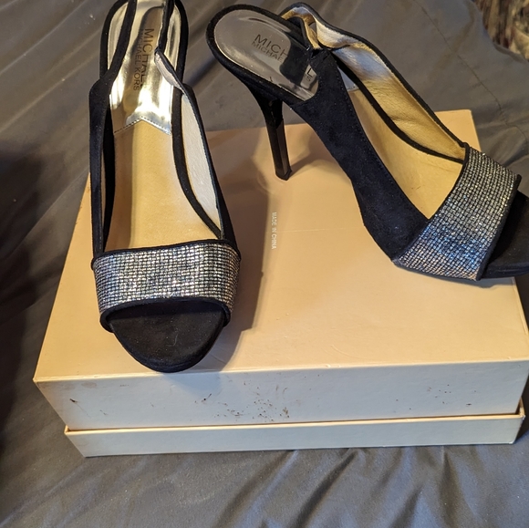 MICHAEL KORS LADIES SLINGBACK RHINESTONE HEELS - Picture 3 of 7